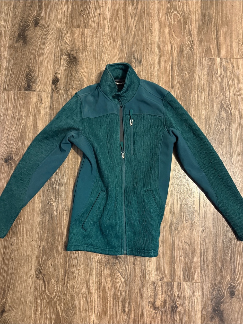 Swiss Tech Green Knit Collar Jacket